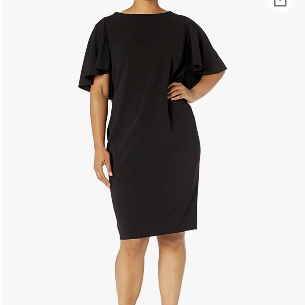 Calvin Klein Flutter Sleeve Dress